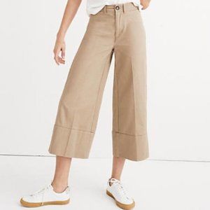 NWOT Madewell Langford Wide-Leg Crop Pants Light Latte 24